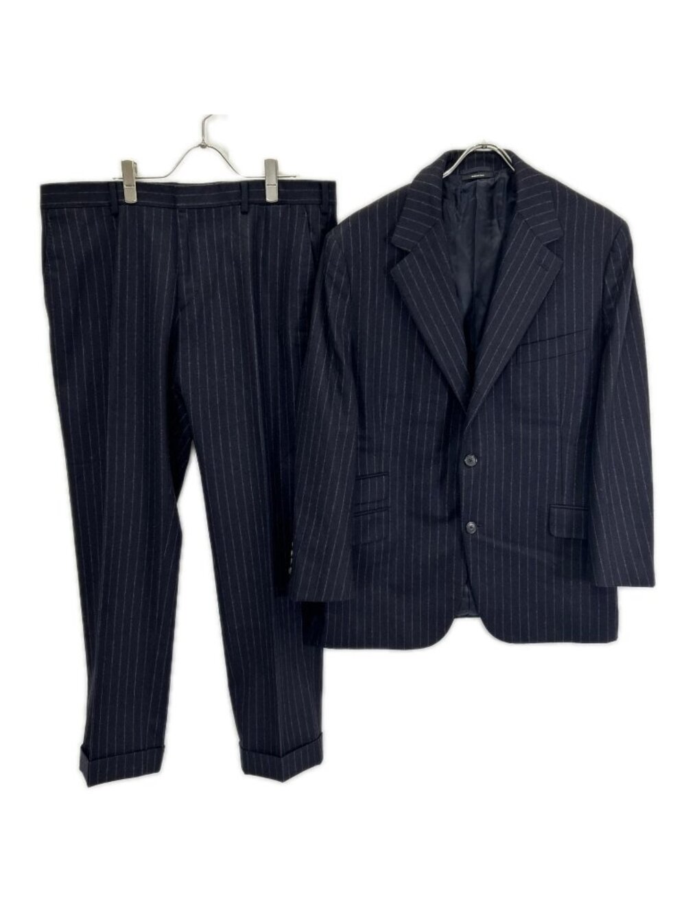 Hermes Virgin Wool 100 Jacket Pants Suit Set 54